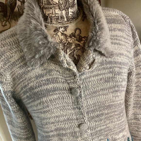 Unique DEER Fall Winter Bulky 3/4 Tunic Warm DEER FOREST Sweater - Picture 4 of 9